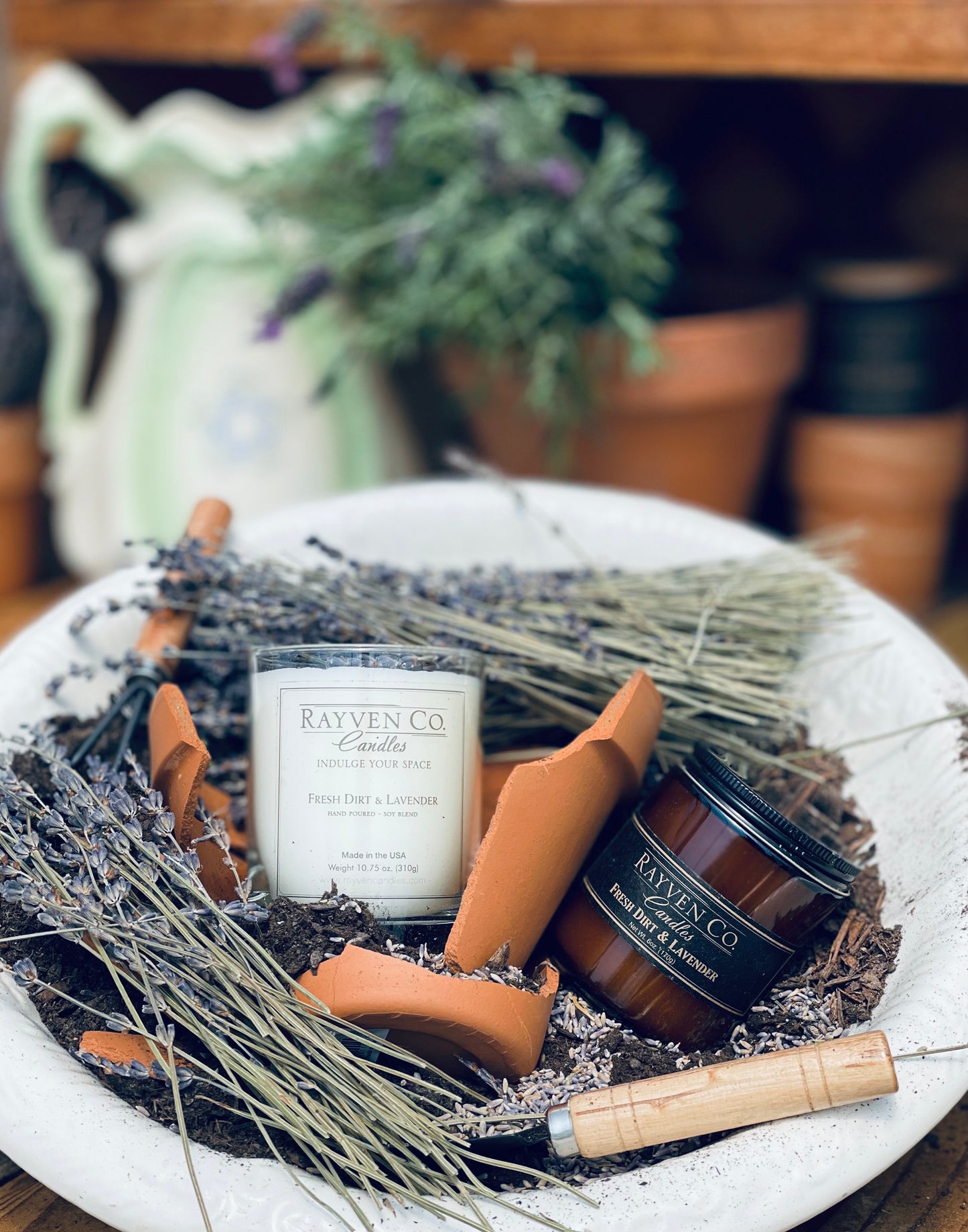 Fresh Dirt Candle, Lavender Candle