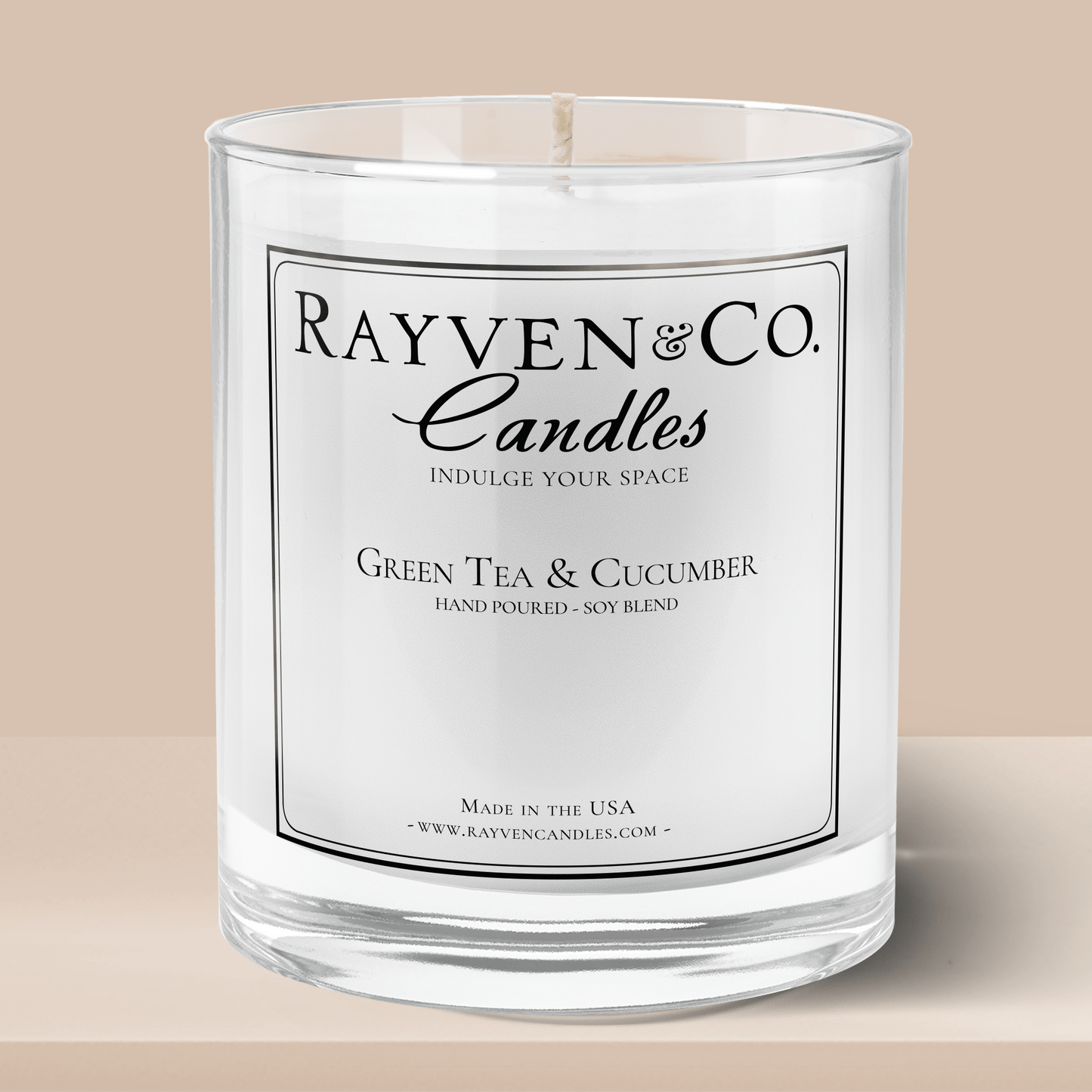 Green Tea Candle with Cucumber Notes