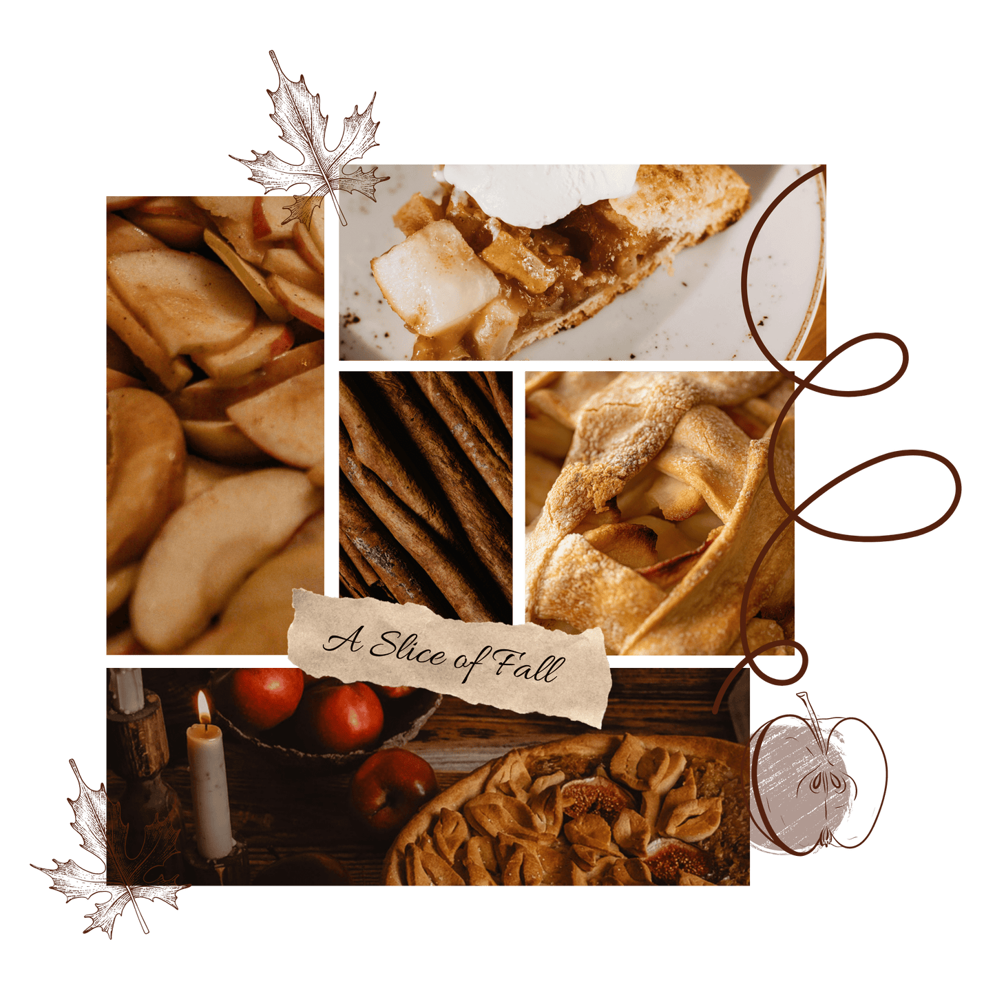 Autumn Inspiration Board for Autumn Scented Candle, A Slice of Fall