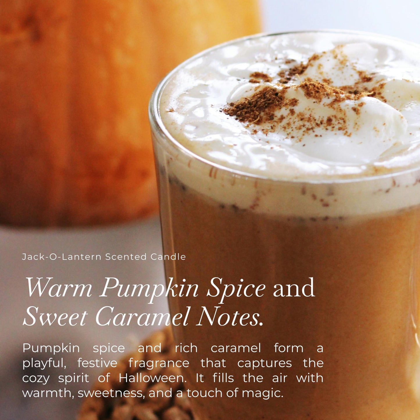Jack-O-Lantern Pumpkin Spice Scented Candle for Halloween