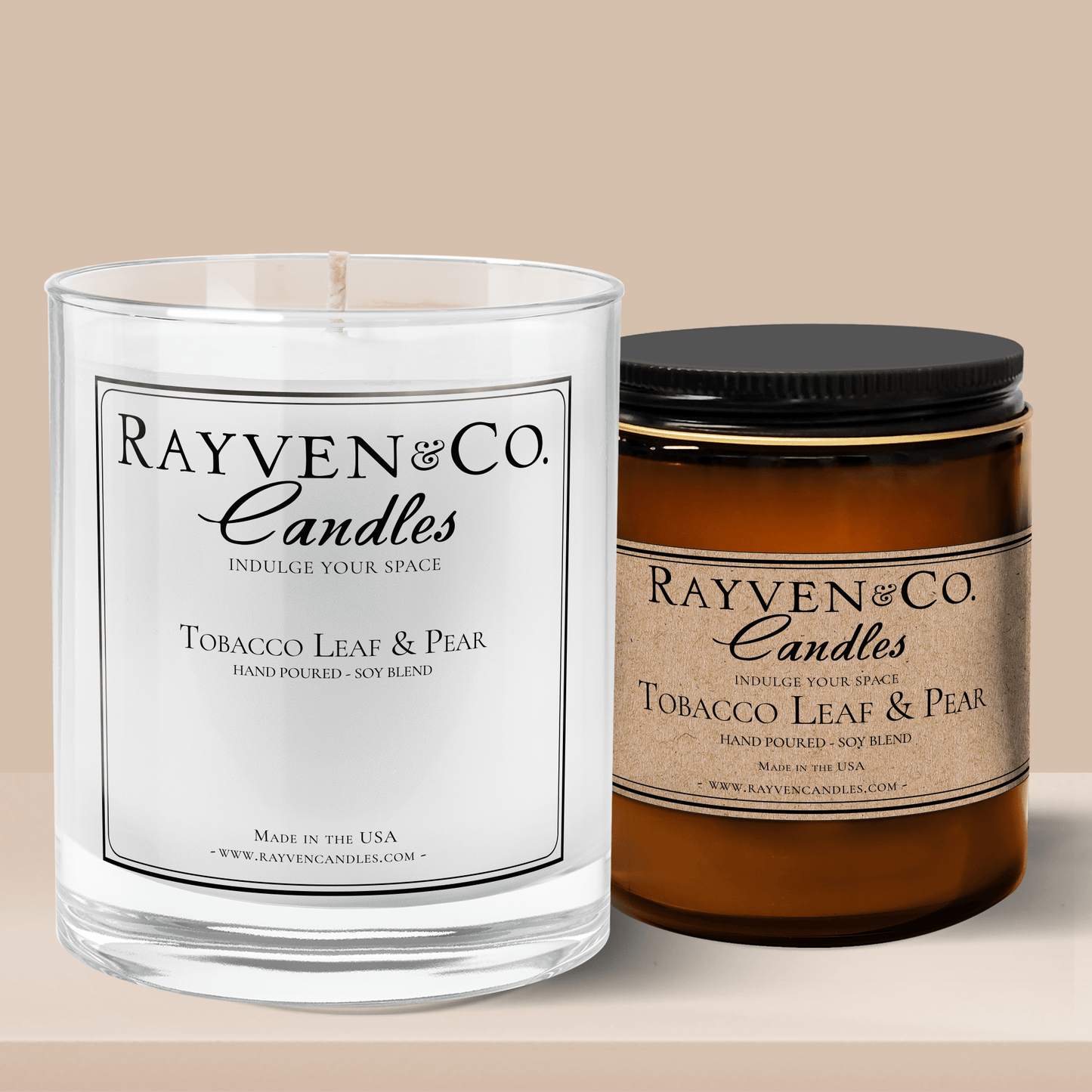 Tobacco Leaf & Pear Candle